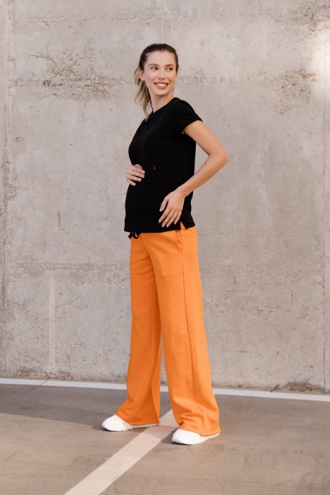 Брюки для беременных трикотаж оранжевый