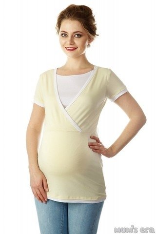 Блуза "Гармонія" для вагітності і годування, екрю / бел